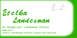 etelka landesman business card